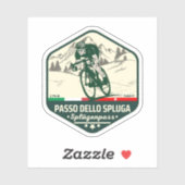 Passo dello Spluga italiaanse zwitserse bergen mot Sticker (Vel)