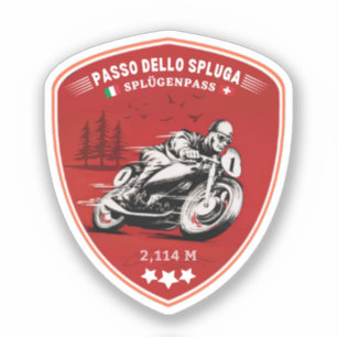 Passo dello Spluga Italiaanse Zwitserse bergen mot Sticker