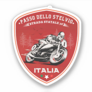 Passo dello Stelvio - Stelvio-pas Italiaanse berge Sticker