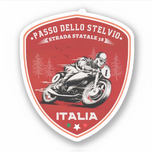 passo dello stelvio - stelvio pass italian Mountai Sticker (Voorkant)