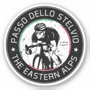 Passo dello Stelvio - Stelviopas Italiaans Wielren Sticker