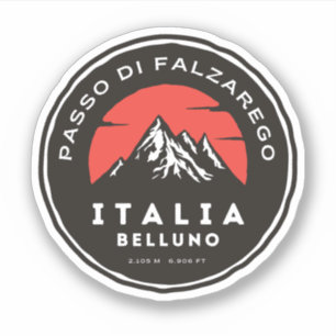 Passo di Falzarego-italiaanse bergpas dolomiet Sticker