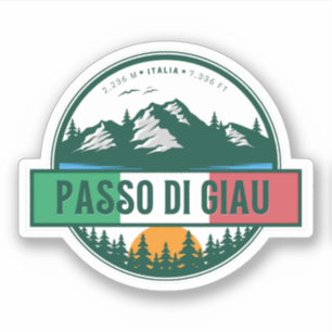 Passo di Giau - Giau Pass Italiaanse bergen Alpen Sticker