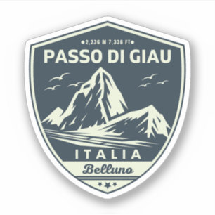 passo di giau - giau pass italian Mountains alps Sticker