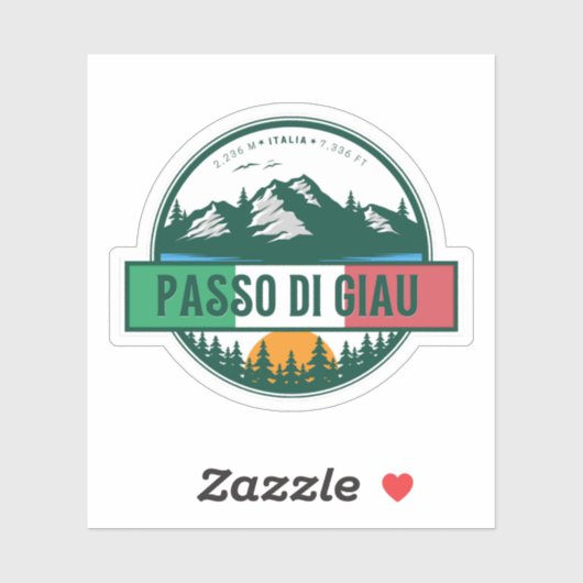 passo di giau - giau pass italian Mountains alps Sticker (Vel)