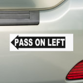 passon links bumpersticker (Op auto)