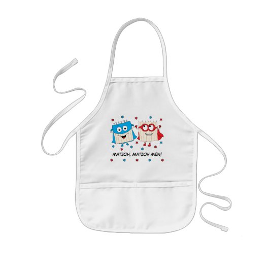 Passover Apron Kinder "Matzoh, Matzoh Mannen!" Schort (Voorkant)