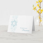 Passover Blessings, Blue Flowers, ster van David Kaart (Gele Bloem)