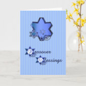 Passover Blue Star Kaart (Gele Bloem)