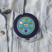 Passover Bord Kosher Pesach Ronde Button 4,0 Cm (In situ)
