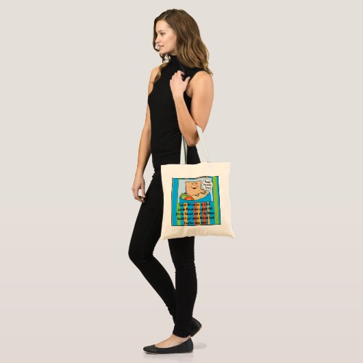 Passover Canvas tas Funny Seder Toon (Voorkant (model))