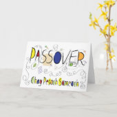 Passover Chag Sameach Seder Wenskaart Kaart (Gele Bloem)