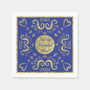 Passover Cocktail Napkins "Gold Elegant"-patroon Servetten