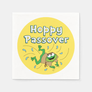 Passover Cocktail Napkins "Hoppy Passover" Servetten