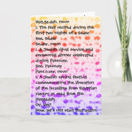 Passover Funny Defing Haggadah Colorful Matzah Kaart