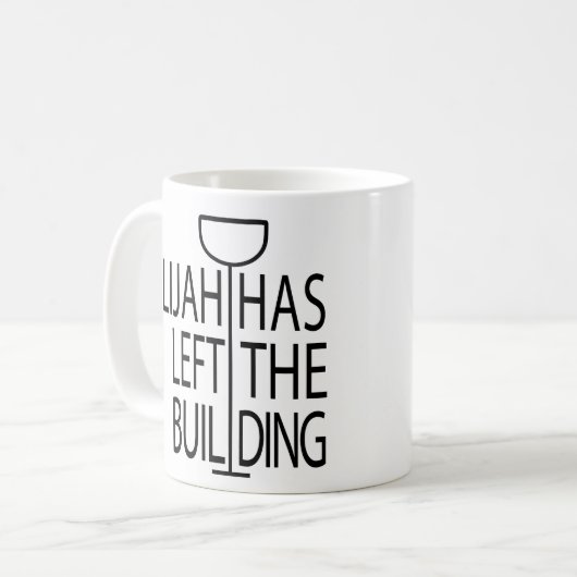 Passover Funny Mug 11 oz. Elijah heeft het gebouw  Koffiemok (Voorkant links)