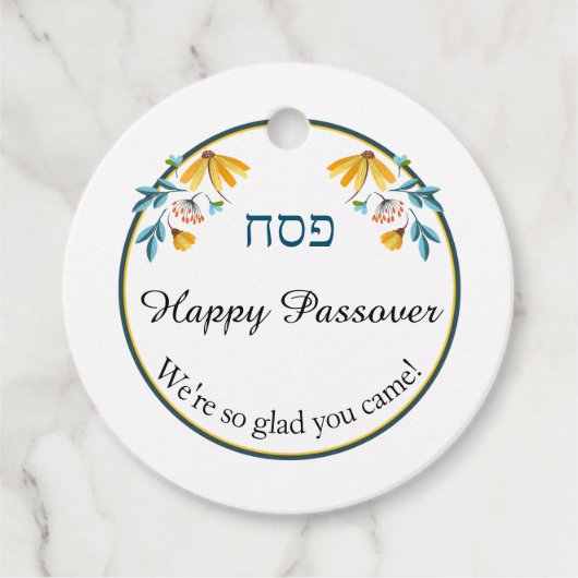 Passover Gift Labels Spring Flowers (Voorkant)