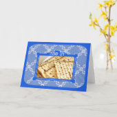 Passover Greeting - Hebrew Only Kaart (Gele Bloem)