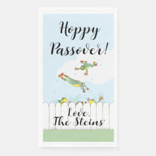 Passover Guest Towel Napkins Hoppy Passover Servet