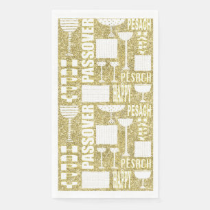 Passover Guest Towel Napkins "Passover Gold" Servet