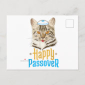 Passover Happy Passover Cat Funny Seder Jwish Aankondigingskaart (Achterkant)