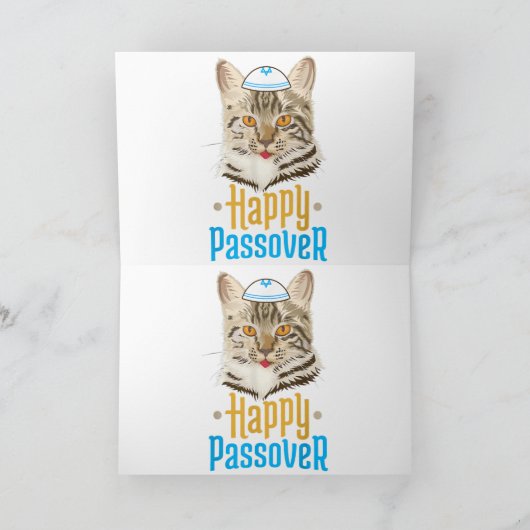 Passover Happy Passover Cat Funny Seder Jwish Bedankkaart (Binnen)