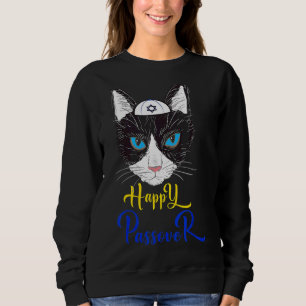 Passover Happy Passover Cat Seder Jewish Holiday Trui