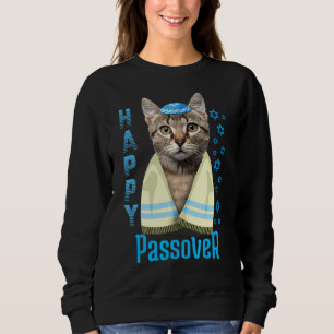 Passover Happy Passover Cat Seder Jewish Holiday Trui