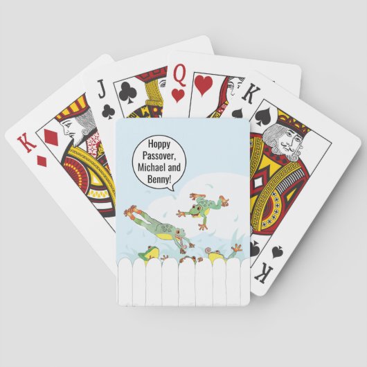 Passover Hoppy Frogs Playing Cards Pokerkaarten (Achterkant)