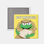 Passover Magnet 2" vierkant "Heb Matzah?" Magneet (Voorkant / Achterkant)