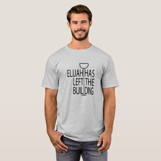 Passover Mannen Basic Funny T-Shirt Elijah (Voorkant volledig)