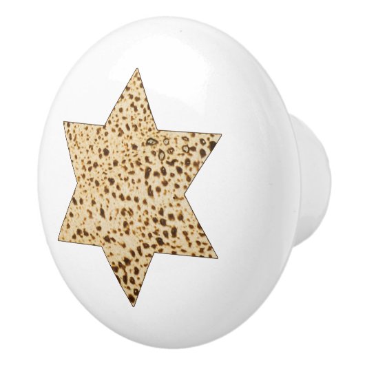 Passover Matzah Bread Star van David Keramische Knop (Rechts)