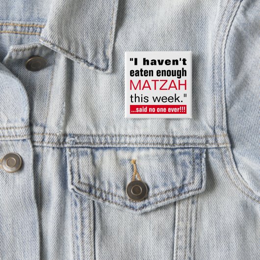 Passover Matzah Funny Vierkante Button 5,1 Cm (In situ)
