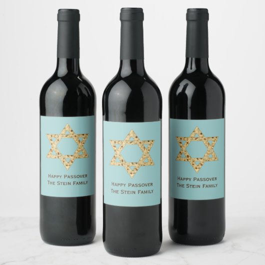 Passover Matzoh Star van David Wijn Etiket (Flessen)