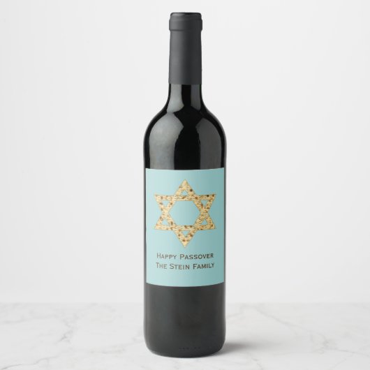 Passover Matzoh Star van David Wijn Etiket (Voorkant)