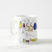 Passover Mok 11 oz Chag Pesach Sameach (Voorkant links)