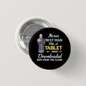 Passover Moses eerste man downloadde gegevens van Ronde Button 3,2 Cm (Voorkant /achterkant)