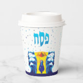 Passover Moses en Israëlieten - Uittocht uit Egypt Papieren Bekers (Achterkant)