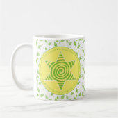 Passover Mug 11oz. "Une Pâque Douce" Vert/Jaune (Gauche)
