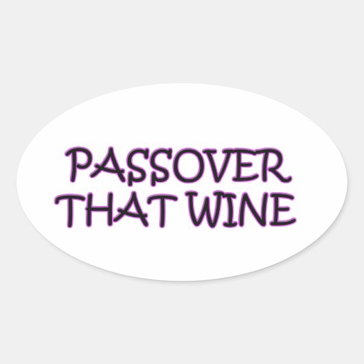 PASSOVER OVALE STICKER (Voorkant)