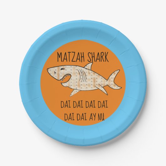 Passover Paper Bord "Matzah Shark"-patroon (Voorkant)