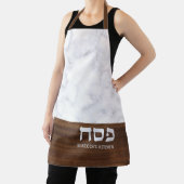 Passover Pesach - Aangepaste marmer + Hout Modern Schort (Insitu)