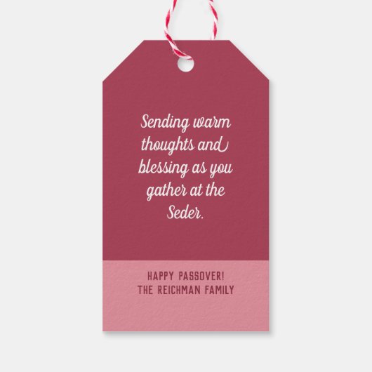 Passover Pesach Cherry Blossom Springtime Cadeaulabel (Achterkant)