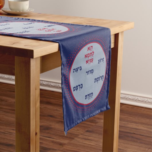 Passover - Pesach Seder Bord Decoratief 16'x 108' Lange Tafelloper (Voorbeeld)