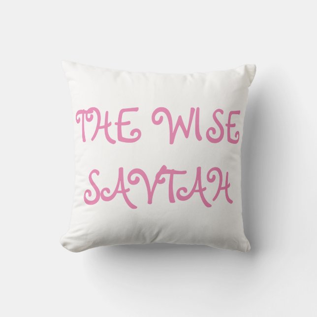 PASSOVER PESACH SEDER PILLOW "DE WISE SAVTAH" KUSSEN (Voorkant)