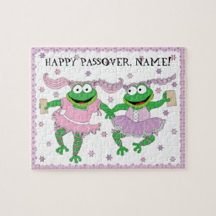 Passover Puzzle "TuTu Cute Frogs with Matzah!" Legpuzzel