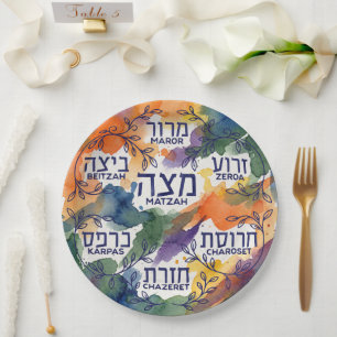 Passover Seder Bord Kearah voor alle gasten Pesach
