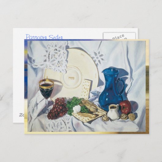 Passover Seder Briefkaart (Voorkant / Achterkant)