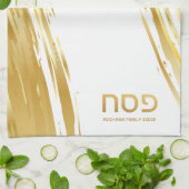 Passover Seder Elegant Gold Swash - Speciaal Theedoek (Gevouwen)