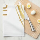 Passover Seder Gold Swash Theedoek (Quarter Fold)